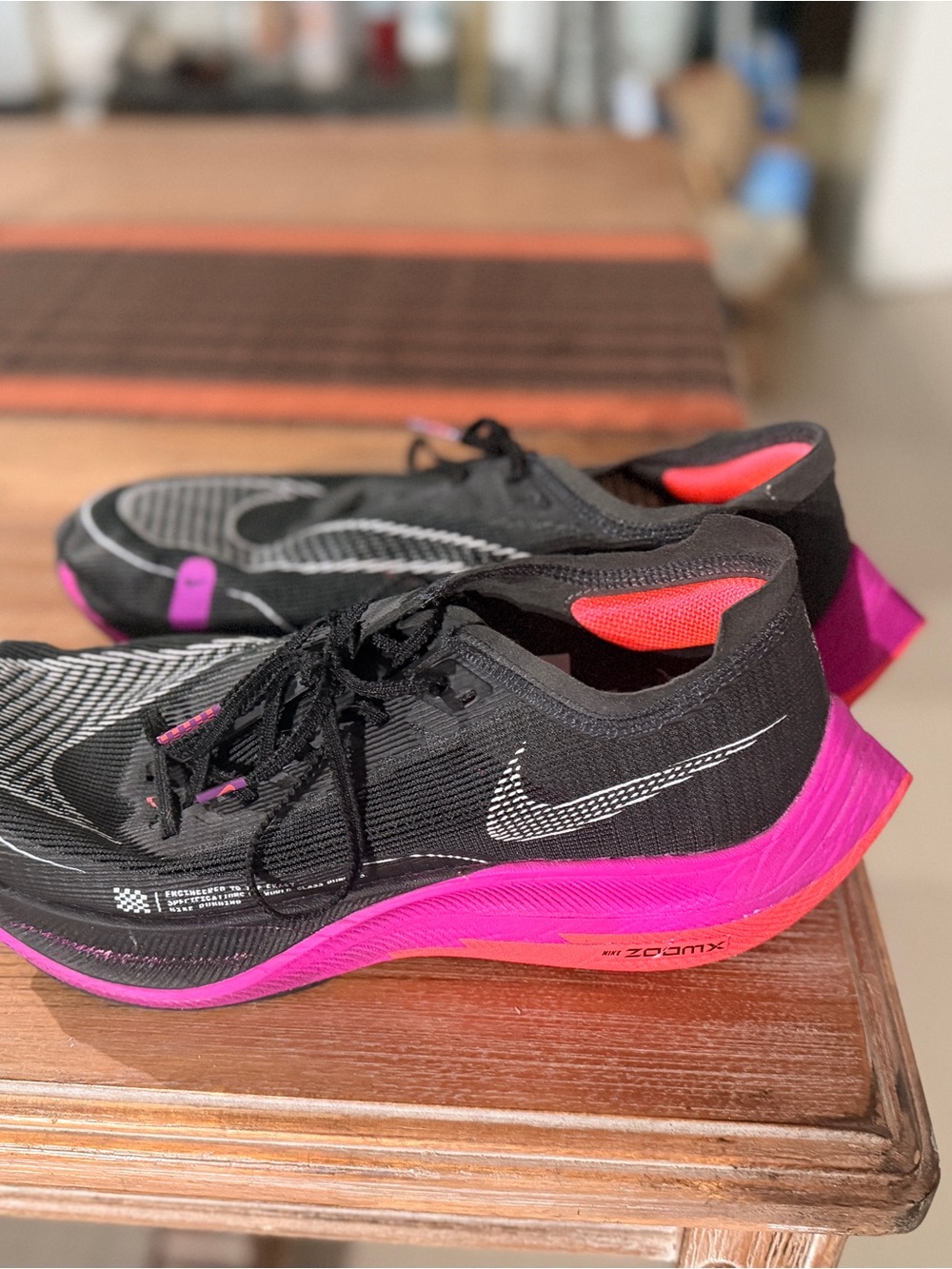 Nike Men’s Black and Pink Running Shoes